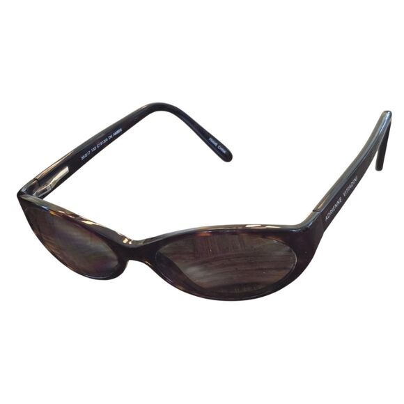 Adrienne Vittadini SunGlasses with Case 5009S Dark Amber Oval Wrap Havana main image 4
